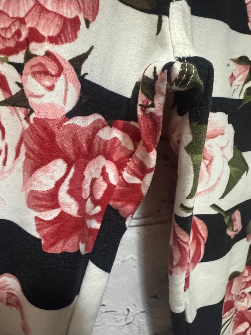 Worn once LuLaRoe TC Tall & Curvy 12-18 Floral Stripe Leggings Buttery Soft - Picture 5 of 9